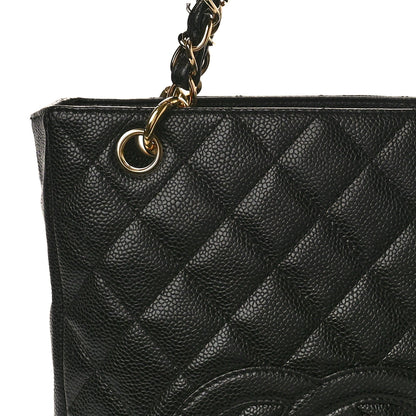Chanel Caviar Quilted Petit Shopping Tote PST Black 8 of 15