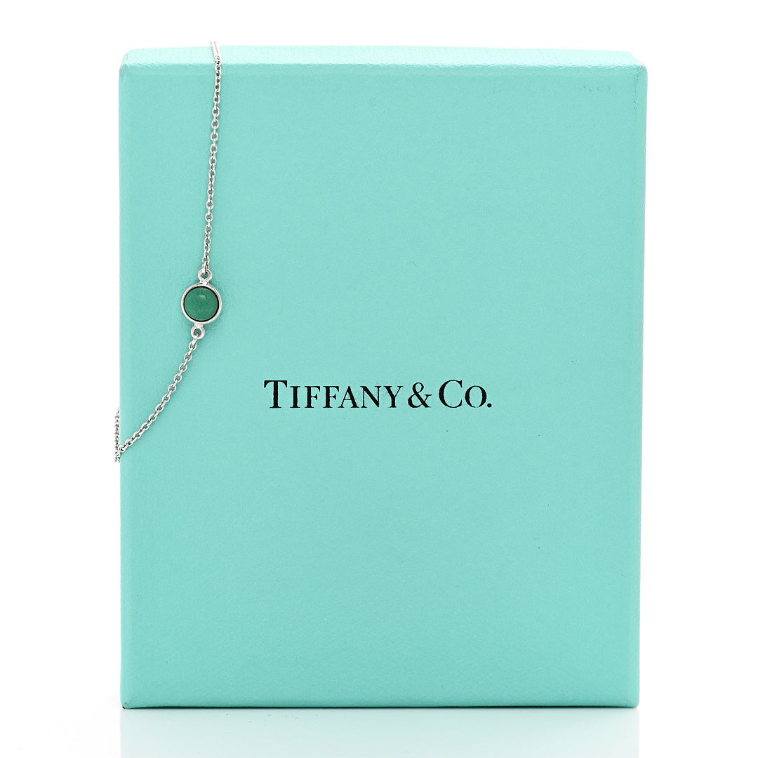 Tiffany Sterling Silver Turquoise Elsa Peretti Color By The Yard Bracelet 5 of 5