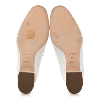 Hermes Goatskin Tuileries Mules 37.5 White 5 of 10