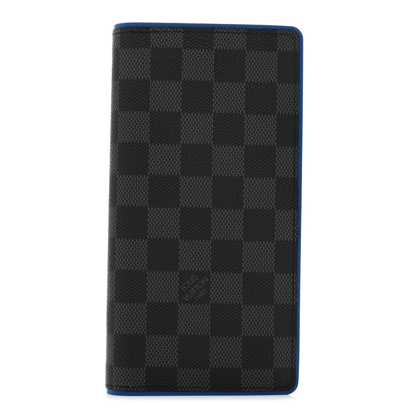 Damier Graphite Brazza Wallet Bleu Neon