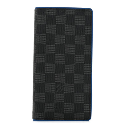 Louis Vuitton Damier Graphite Brazza Wallet Bleu Neon 1 of 7