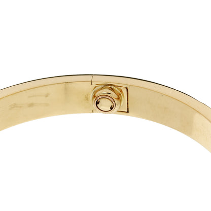 Cartier 18K Yellow Gold 4 Diamond LOVE Bracelet 17 8 of 9