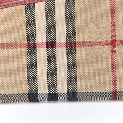 Burberry Calfskin Horseferry Check Porter Continental Wallet Coral Pink 9 of 10
