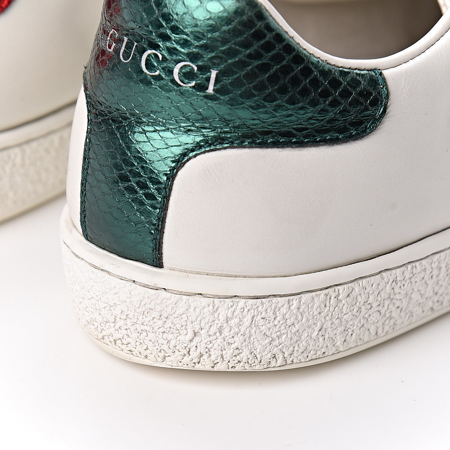 Gucci Calfskin Web Studded Womens Arrow Ace Sneakers 35.5 White 16 of 17