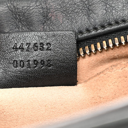 Gucci Calfskin Matelasse Small GG Marmont Chain Shoulder Bag Black 7 of 12