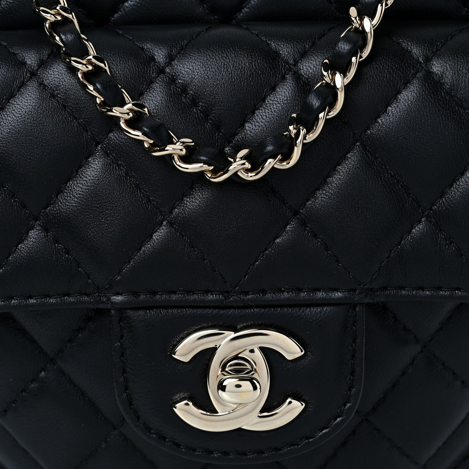 Chanel Lambskin Quilted CC In Love Heart Bag Black 8 of 11
