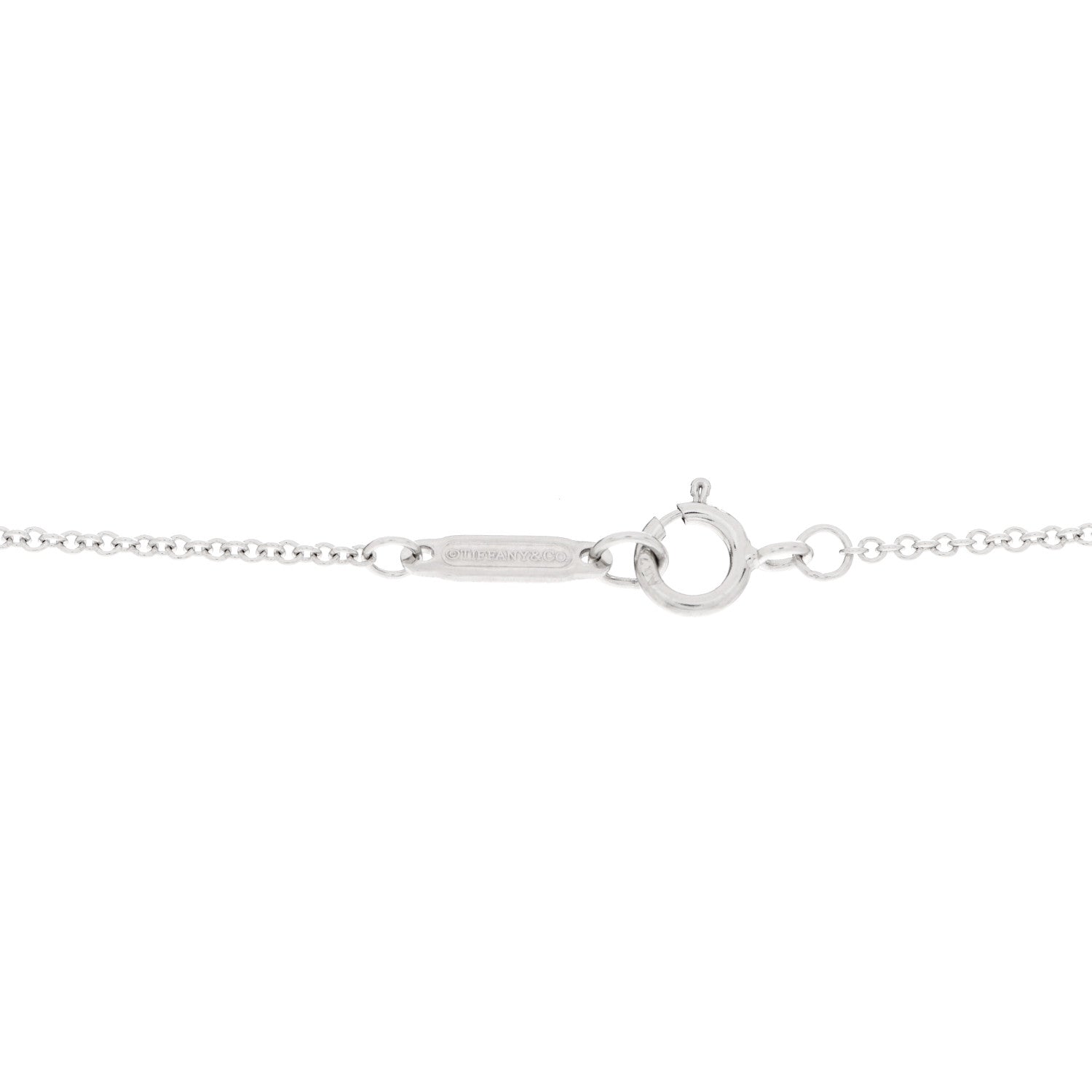 Tiffany 18K White Gold Diamond Crown Key Pendant Necklace 5 of 6
