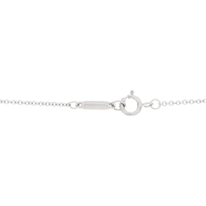 Tiffany 18K White Gold Diamond Crown Key Pendant Necklace 5 of 6