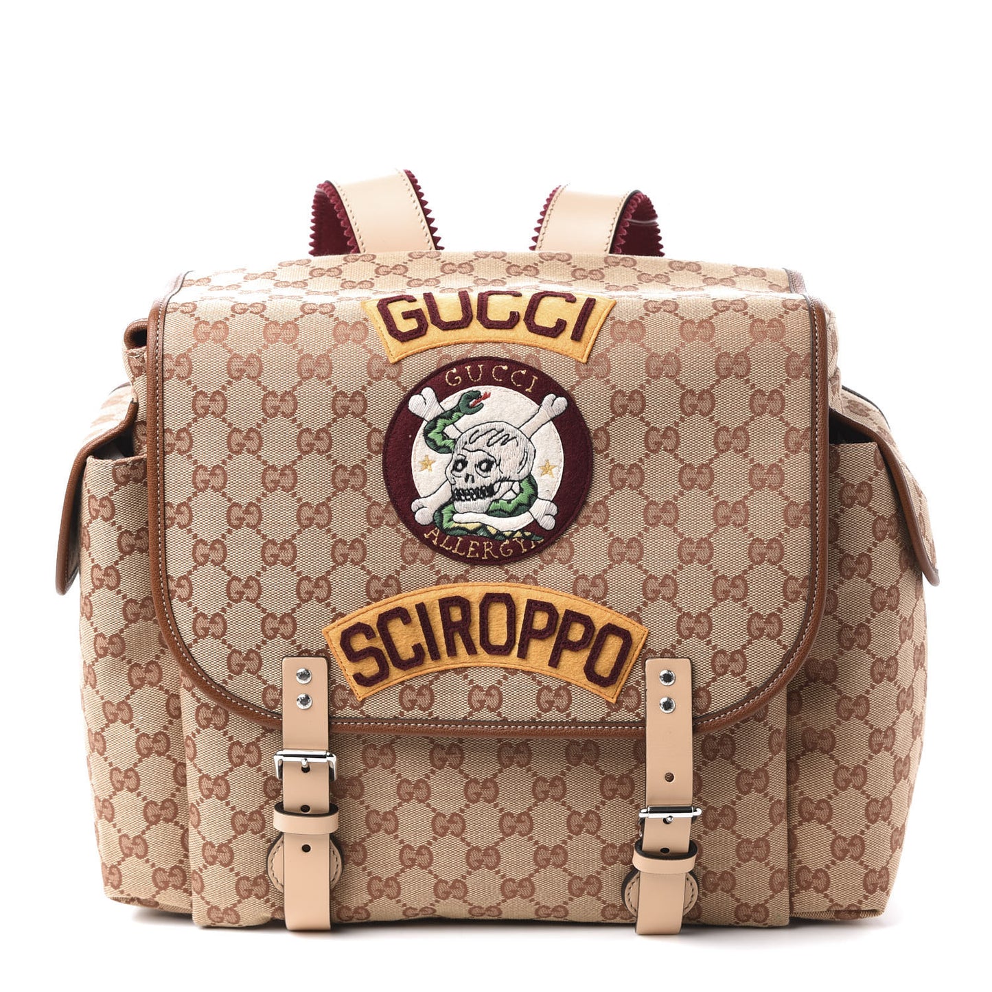Monogram Childrens Sciroppo Patch Backpack Beige