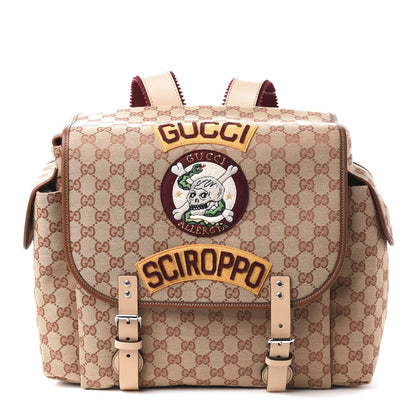 Gucci Monogram Childrens Sciroppo Patch Backpack Beige 1 of 9