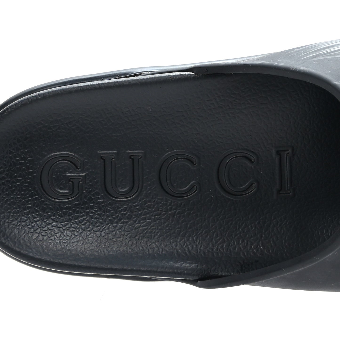 Soft Rubber Womens Interlocking G Platform 42mm Slide Sandals 39 Black
