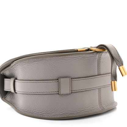 Chloe Grained Calfskin Small Marcie Saddle Bag Cashmere Grey 9 of 11