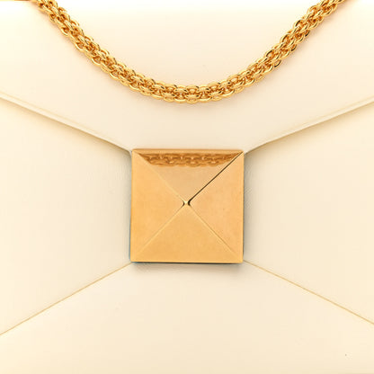 Valentino Garavani Nappa One Stud Chain Clutch Ivory 8 of 10