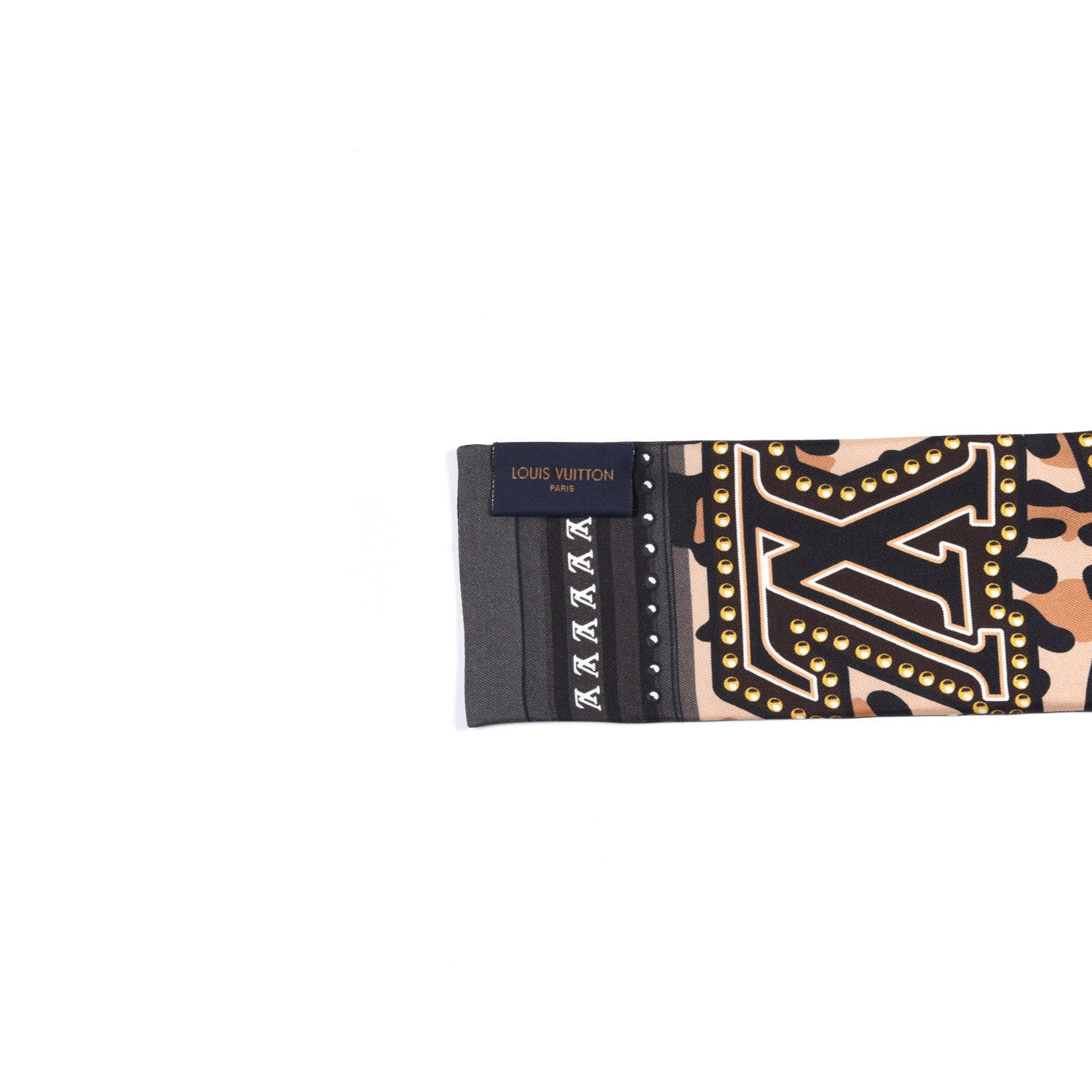Louis Vuitton Silk Monogram LV World Bandeau Brown 2 of 4
