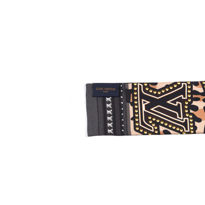 Louis Vuitton Silk Monogram LV World Bandeau Brown 2 of 4