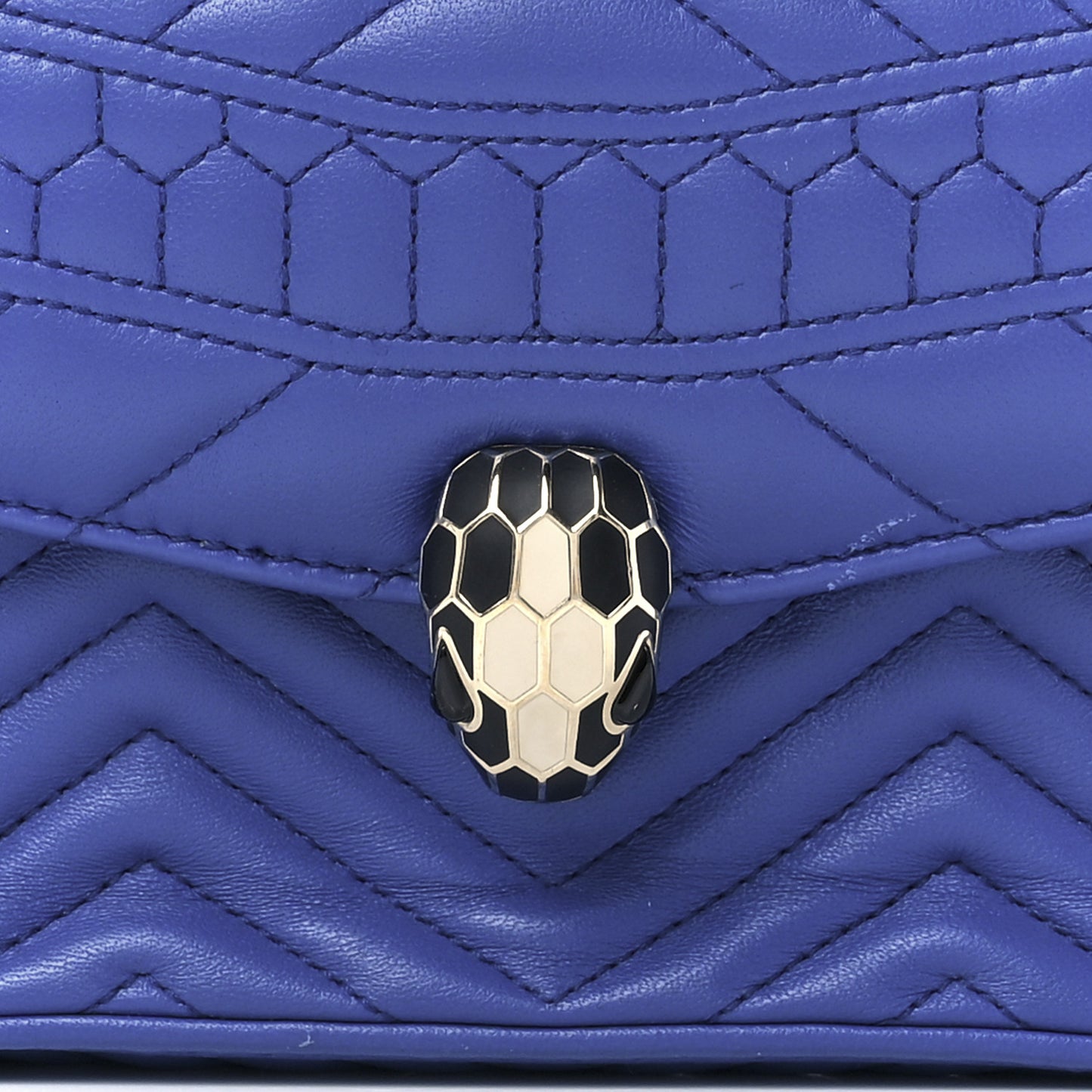 Calfskin Quilted Serpenti Forever Belt Bag Blue