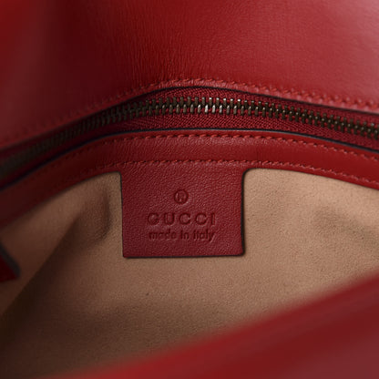 Gucci Calfskin Matelasse Small GG Marmont Shoulder Bag Hibiscus Red 8 of 10