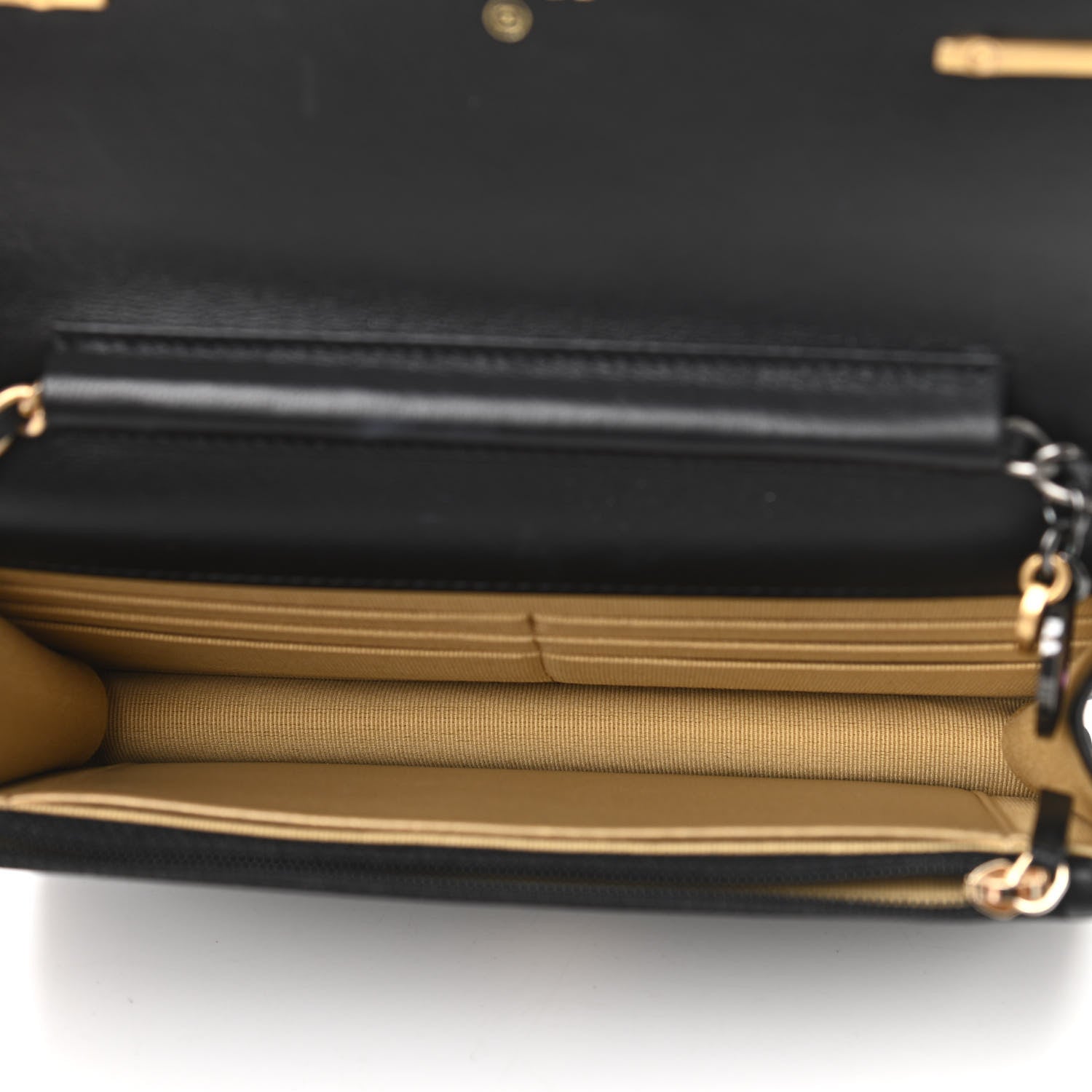 Chanel Lambskin Quilted Coco Clips Wallet On Chain WOC Black 5 of 15