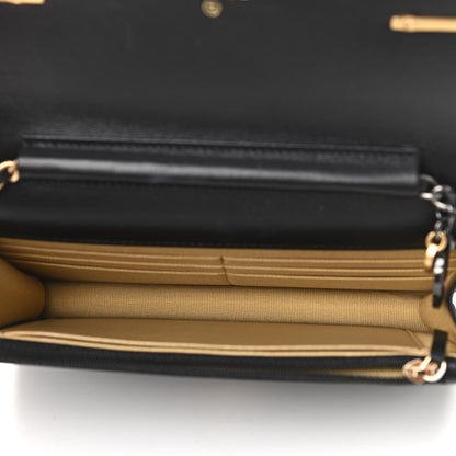 Chanel Lambskin Quilted Coco Clips Wallet On Chain WOC Black 5 of 15