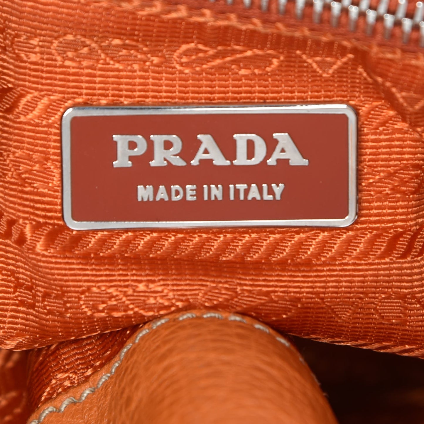 Vitello Daino Drawstring Bucket Orange