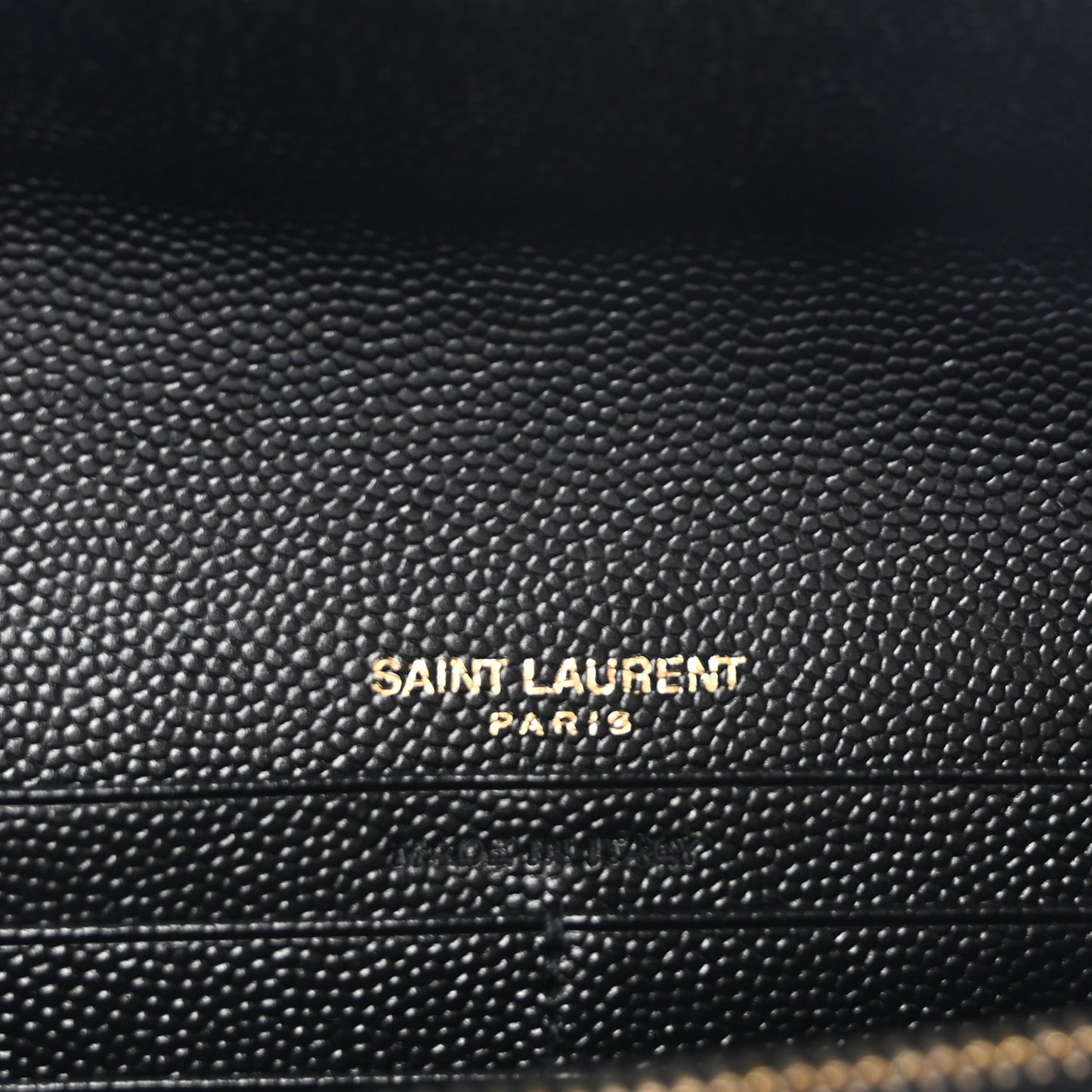 Grain De Poudre Matelasse Chevron Monogram Flap Wallet Black