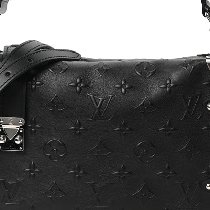 Louis Vuitton Calfskin Debossed Monogram Side Trunk Black 7 of 9