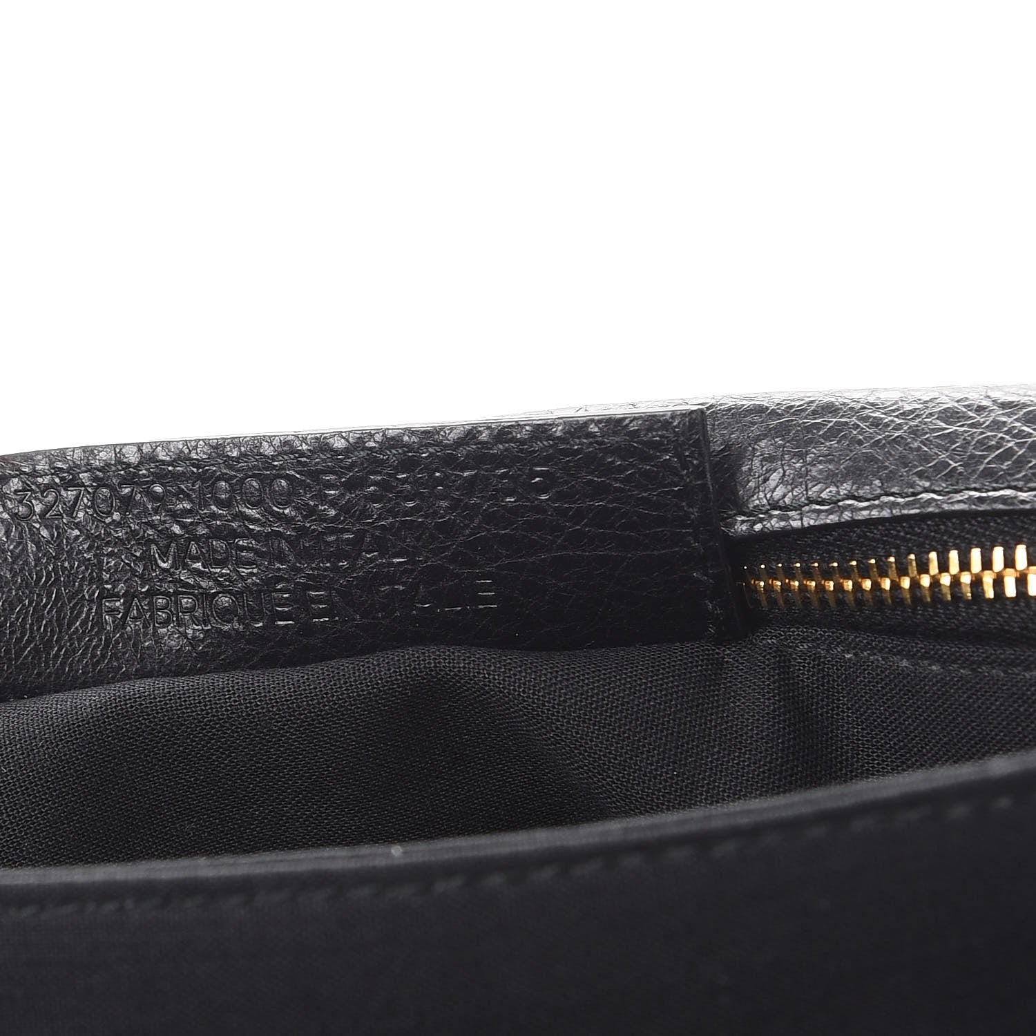 Balenciaga Agneau Giant 12 Gold Hardware Envelope Strap Clutch Black 7 of 7