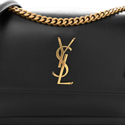 Saint Laurent Calfskin Large Monogram Sunset Black 6 of 8