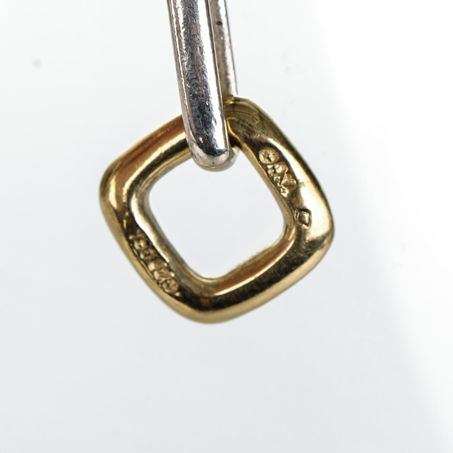 David Yurman Sterling Silver 18K Gold Figaro Chain Necklace 4 of 4