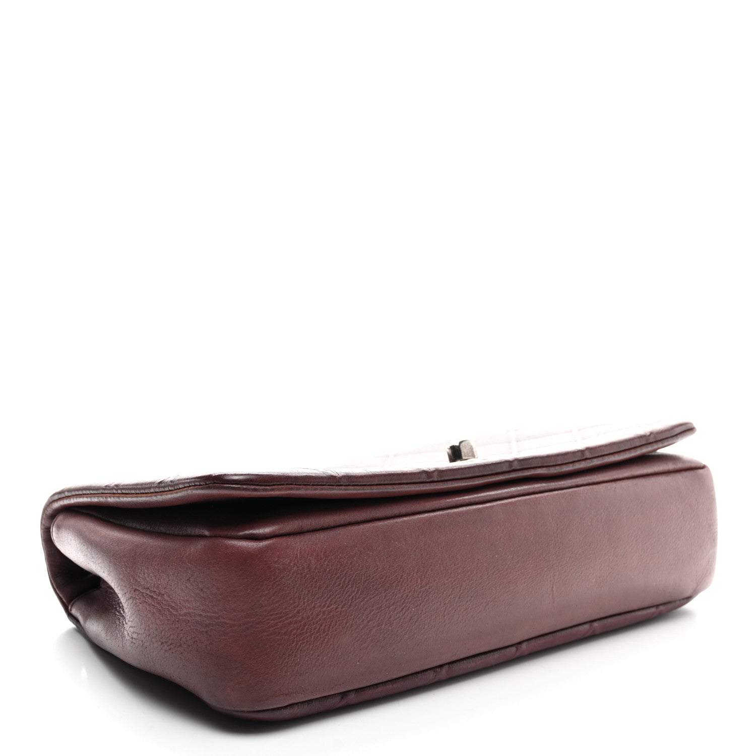 Chanel Calfskin Diamond Embossed New Chic Flap Burgundy 4 of 10