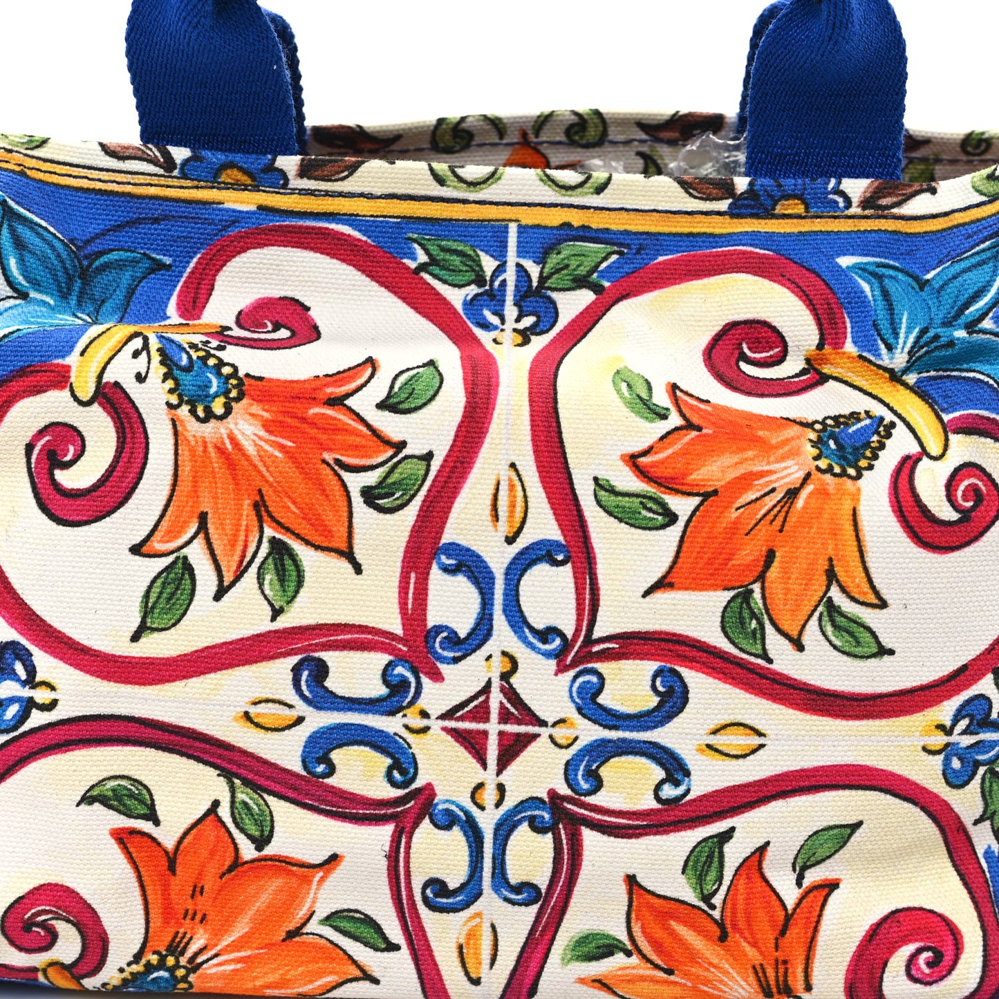 Canvas Majolica Printed Bambino Bag Multicolor