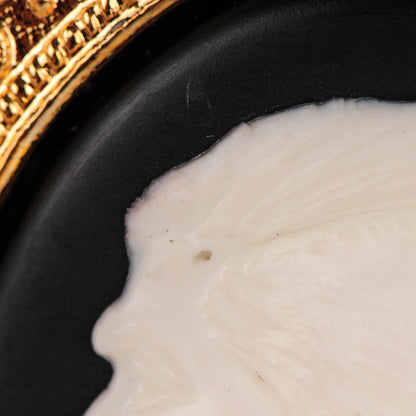 Chanel Resin Coco Cameo Brooch Black Gold 3 of 5