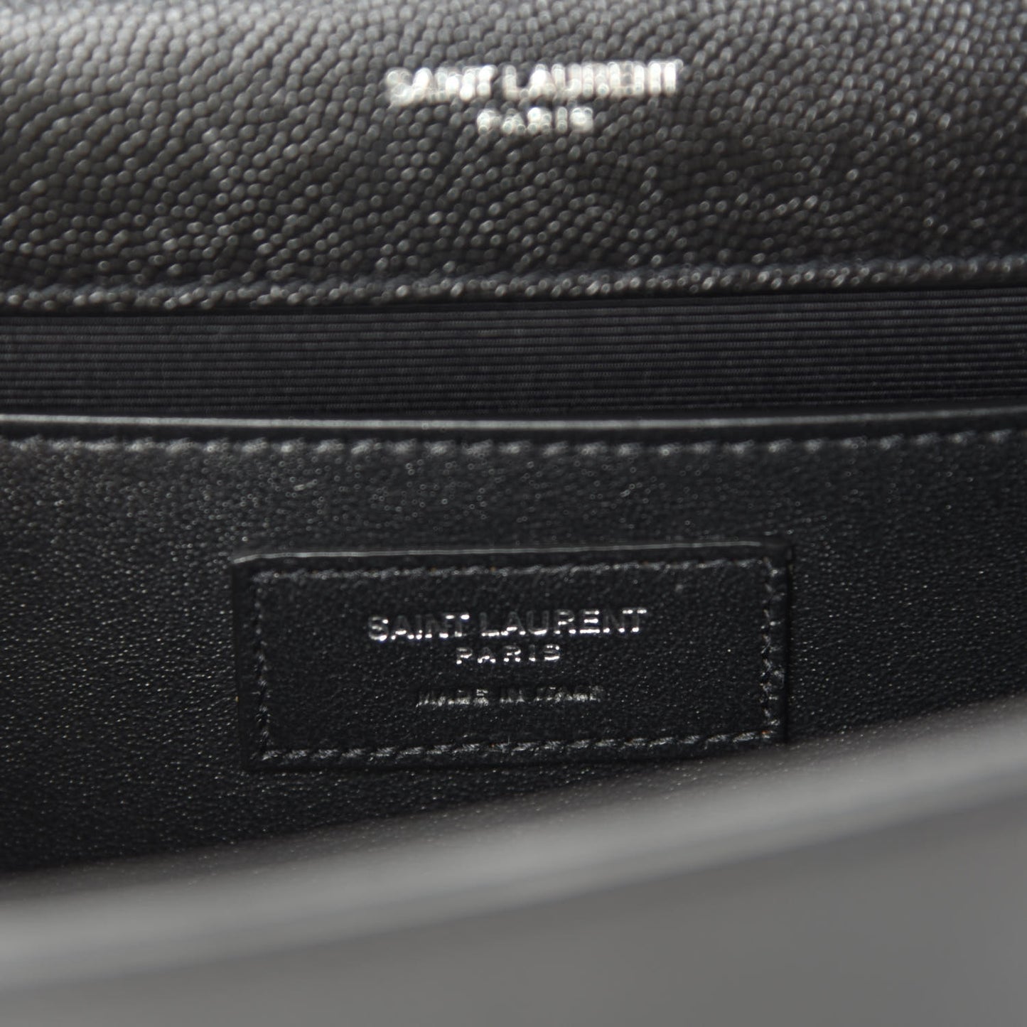 Grain De Poudre Medium Classic Monogram Kate Satchel Black