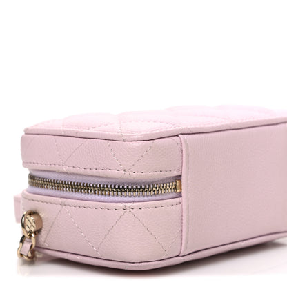 Chanel Caviar Quilted Top Handle Vanity Case Pink 10 of 11