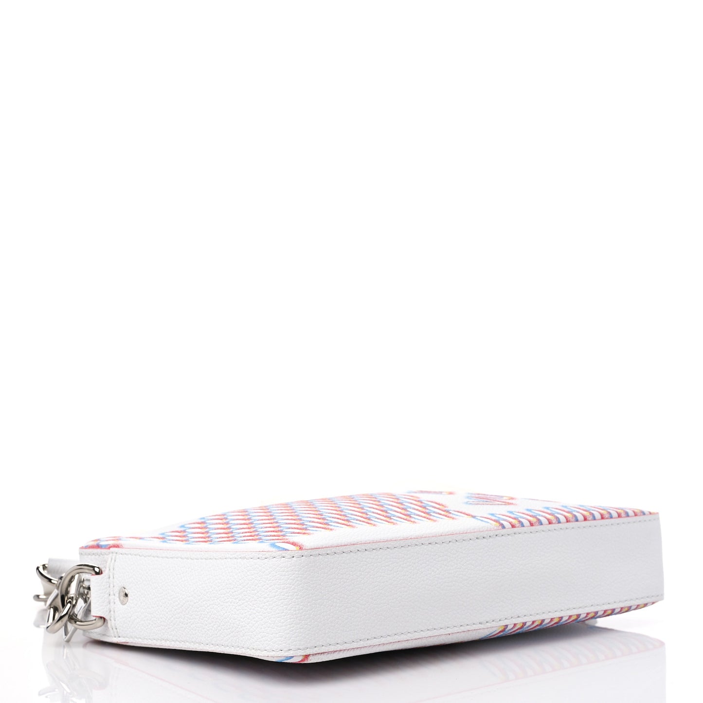 Cowhide Damier Spray Trio Messenger Bag White