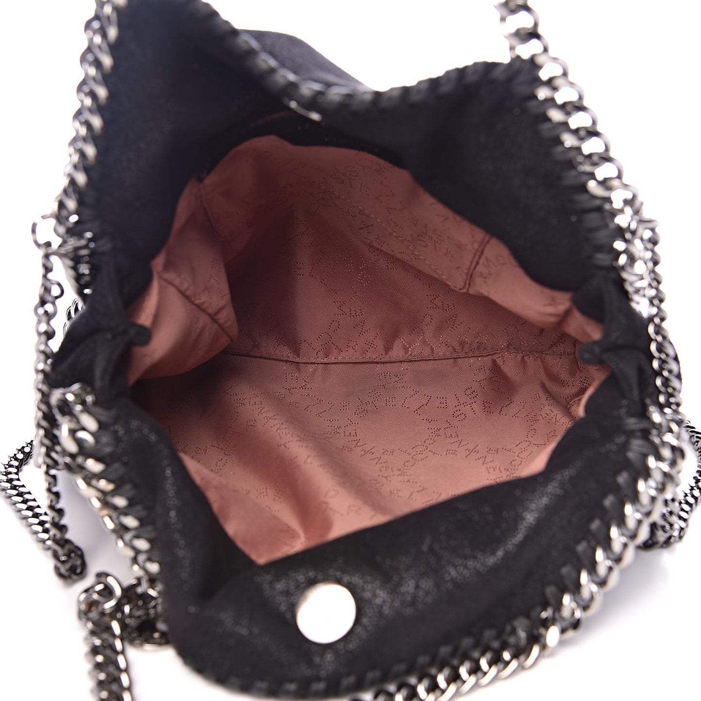 Shaggy Deer Mini Falabella Fold Over Tote Black