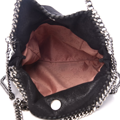 Stella McCartney Shaggy Deer Mini Falabella Fold Over Tote Black 5 of 9