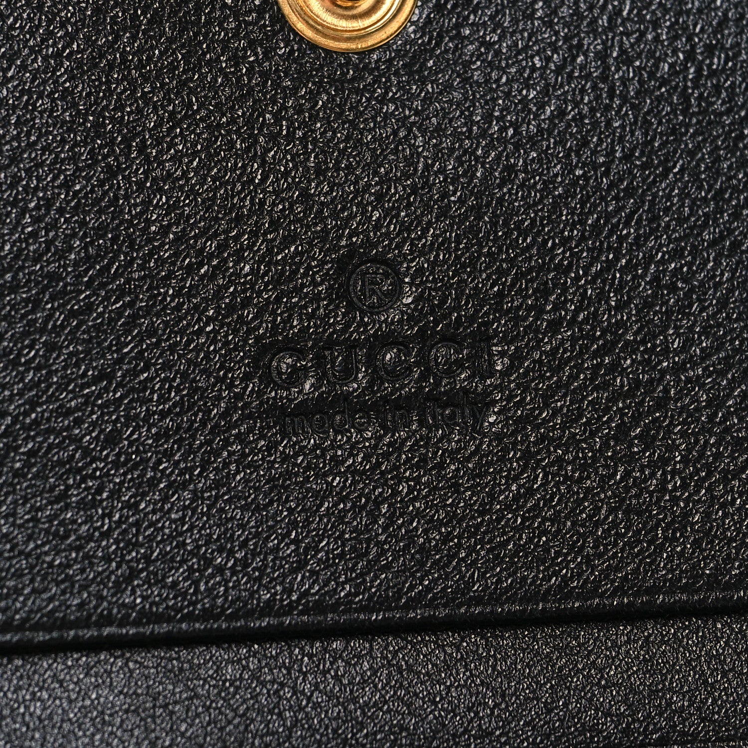 Gucci Wonka Grain Calfskin GG Monogram Embossed Card Case Wallet Black 7 of 10