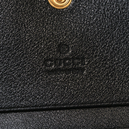 Gucci Wonka Grain Calfskin GG Monogram Embossed Card Case Wallet Black 7 of 10