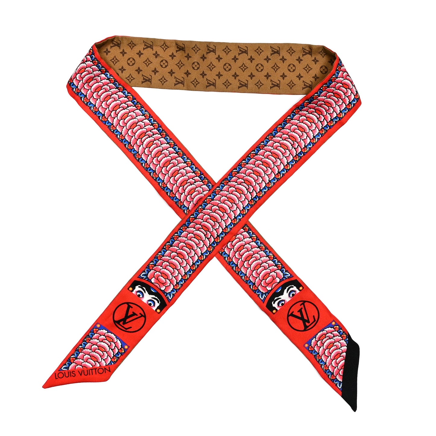 Silk Monogram Kabuki Stickers BB Bandeau Rouge