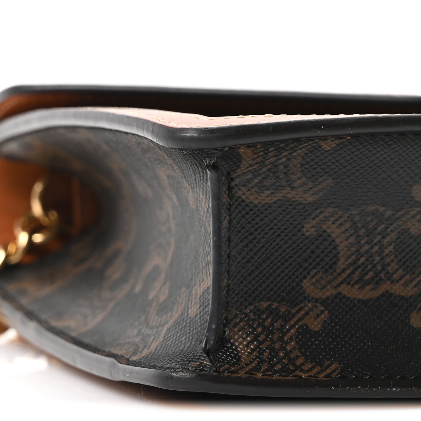 Triomphe Canvas Calfskin Margo Wallet on Chain Tan