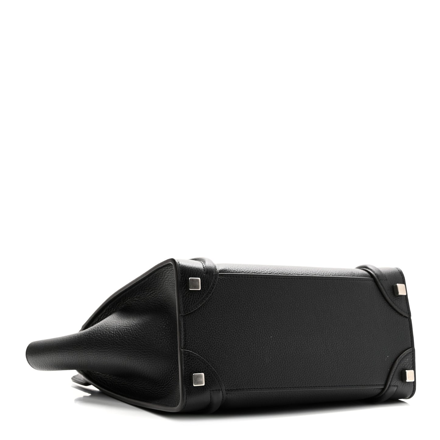 Drummed Calfskin Micro Luggage Black