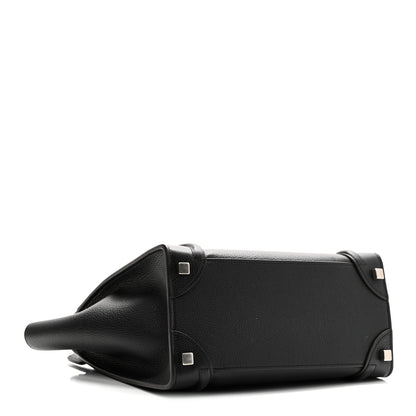 Celine Drummed Calfskin Micro Luggage Black 4 of 10