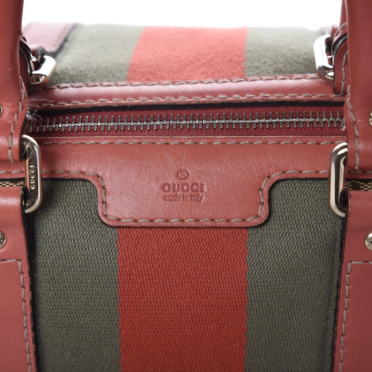 Gucci Monogram Vintage Web Medium Boston Pink 15 of 15