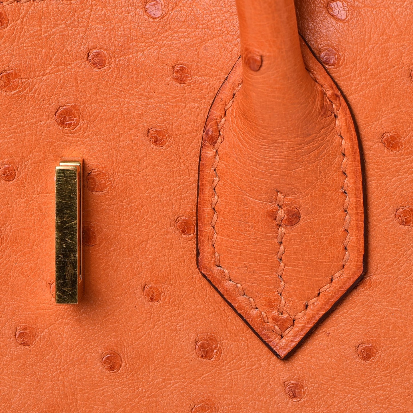Ostrich Birkin 30 Orange