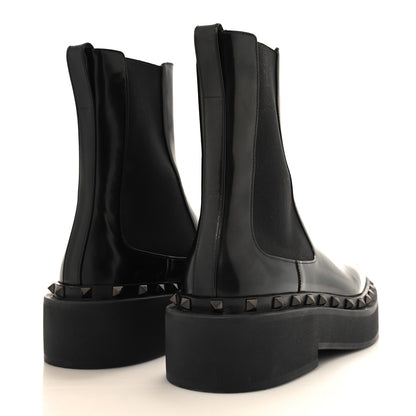 Valentino Garavani Calfskin Rockstud M-Way 50mm Beatle Boots 38 Black 4 of 8