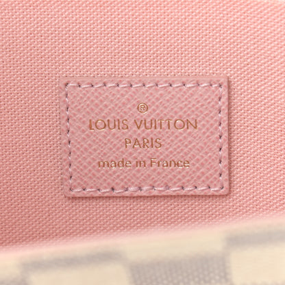 Louis Vuitton Damier Azur Pochette Felicie Chain Wallet Rose Ballerine 7 of 12