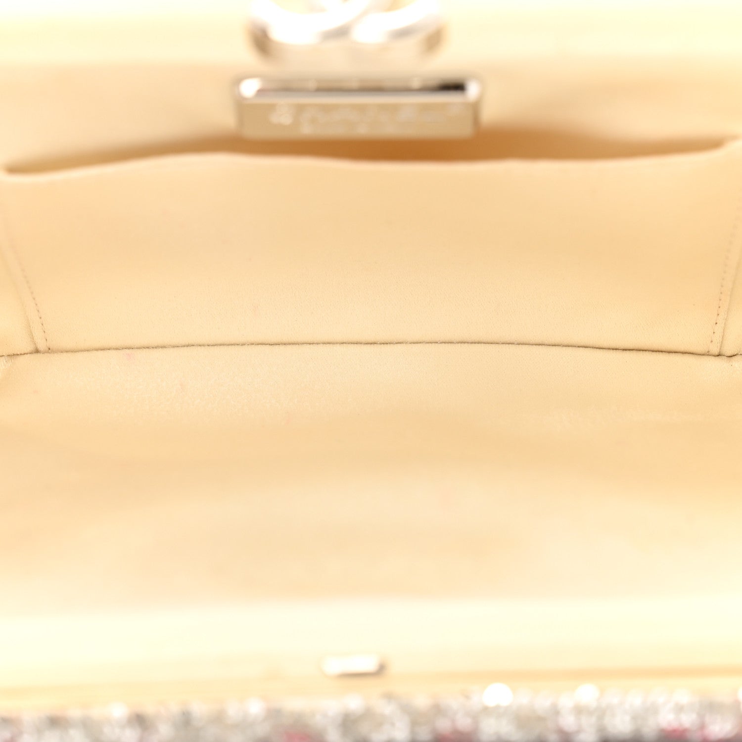 Chanel Sequin Satin Embroidered La Pausa Evening Clutch Silver Blue Pink 5 of 11