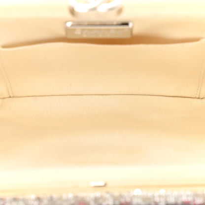 Chanel Sequin Satin Embroidered La Pausa Evening Clutch Silver Blue Pink 5 of 11