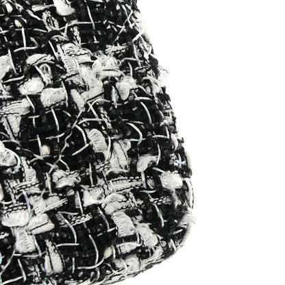 Chanel Tweed Quilted Resin 2.55 Reissue 226 Flap Black White 11 of 11